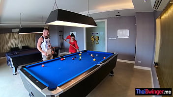 Preview 2 of Felicity Hary - Pool game and hardcore pussy fucking with horny big ass Asian teen slut