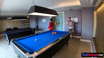 Preview 1 of Felicity Hary - Pool game and hardcore pussy fucking with horny big ass Asian teen slut
