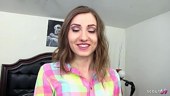 Preview 1 of Cum Blazt - Small Tit and Ass Girl Shiloh Sharada shoked seeing this Black Monster Cock and Fucked at Interracial Casting Sex