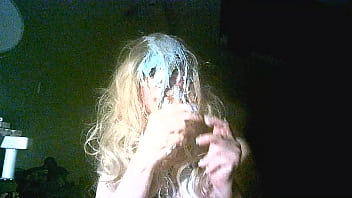 Preview 4 of Xxx Political - Shitcunt sissy pig Sarah Millward,  smokes,  wanks,  fucks herself with 9&quot_ dildo,  clamps nipples/tongue smashes creamy pie into face