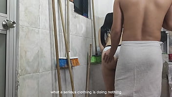 Preview 1 of Chines Mom Xxx - I Fucked My StepCousin When She Was Washing Her Panties!