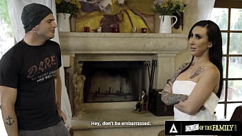 Preview 1 of Brunette Joi Spit - OUT OF THE FAMILY - Big Titties MILF Lily Lane Gets Her Butt Hole Plumbed By Her Stepson