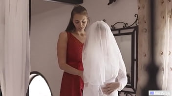 Preview 1 of Janvar Our Girls Sex - Bride caught her love and bridemaiden having sex! SHE JOINS!