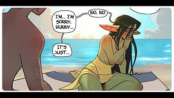Preview 2 of Mendy Muse First Time Sex - Beach Day in Xorhas: By OrcBarbies