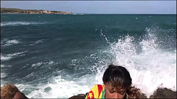 Preview 2 of Jizzed Cornflakes - Nina Rivera and Porsha Carrera lick each others pussy on a tropical island Super Hot Films