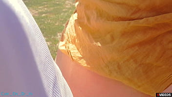 Preview 3 of Camron Diaz Porn Movies - Stranger cum in my panties on the beach Ricky public creampie