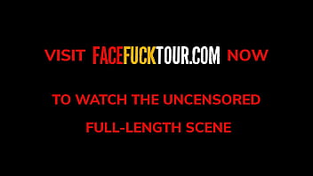 Preview 4 of Abby Winter Lotte - Face Fuck Tour - Busty Mila Garcia Deepthroat Gagging On Fat Cock