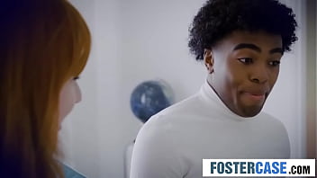 Preview 2 of Cowgirl Forward - Stepsiblings Settle Their Rivalry During Sex Education with Their Foster Mom