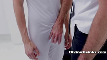 Preview 2 of Yung Boy Blackmail Teacher - Horny Twink Can&#039_t Draw The Line Between Lust And Faith