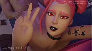 Preview 1 of Two Girls Mastrubation - Fortnite Summer Haze gets pounded