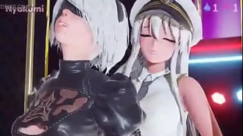 Preview 2 of Bazzars Banging Big Tits Maid - Nyakumi Neko hmv