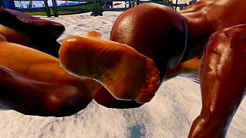 Preview 4 of Wyfei Ass - Tekken 7 king and armor king figure four leg lock gyakuryona