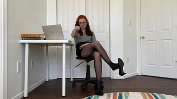 Preview 3 of Home Incense - heel dangling pantyhose boss gives you JOI and SPH - preview - full video on Manyvids - SteelDom