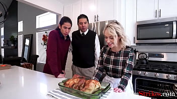 Preview 1 of Sunny Leone Orginal Xxx - step Bro And Sis Thanks Giving- Ava Sinclaire