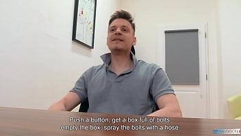 Preview 2 of Mom Son Stuck - A Guy Wants A Job So Bad That He Sits On The Recruiter&#039_s Cock To Get It Without Any Second Thoughts - BigStr