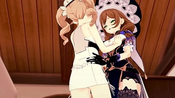 Preview 1 of Rajasthani Chut Video - Lisa gets her pussy eaten before scizzoring with Barbara. Genshin Impact Lesbian Hentai.