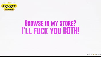 Preview 4 of Mom Reap Hotest - Browse In My Store? I&#039_ll Fuck You BOTH!.Sandy Love / Brazzers / ENTER PROMO CODE XVPROMO AT CHECKOUT