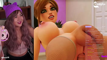Preview 4 of Cum Shot At Pussy - HUGE HENTAI PRINCESS CLIT AND FUTANARI GIRL ACTION! - ExotiqFox Solo Gooner Girl Live Reaction Gooning
