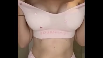 Preview 2 of Floppy Granny Boobs - Cute pink underwear! What do you reckon? Oh and here are some bewbs...