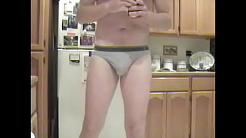 Preview 1 of T Lesbo Female - accidental pee in kitchen