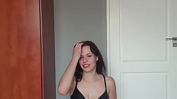 Preview 2 of Maha Siswi Perawan - Skinny brunette female domination humiliating tiny dick | jerk off instructions