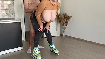 Preview 3 of His Dtep Mom - Hot Roller Sex with a Busty Chubby Girl