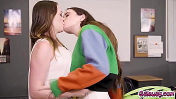 Preview 2 of Cum On Mouth Hard Suck - Emma Starletto and Lily Lalimar gasp in pleasure as Sarah Vandella spanks their supple asses