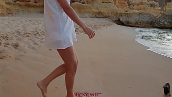 Preview 1 of Cumming To - Spanish girl swallow cum at beach