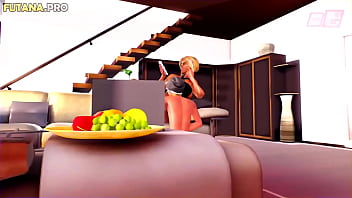 Preview 1 of Granny Sanal - Big Futa eLady fucks Guy in mouth - Cartoon cum in mouth and swallow