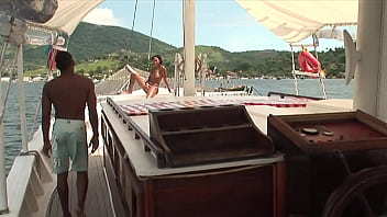 Preview 1 of 4pilipina Girls 1 Man - Gorgeous mulatto ass fucked on a boat