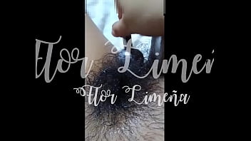 Preview 2 of Hairybush Seethrough Panties - Flor Lime&ntilde_a jugando con su plug