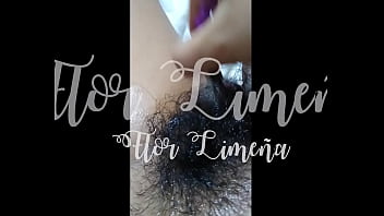 Preview 1 of Hairybush Seethrough Panties - Flor Lime&ntilde_a jugando con su plug