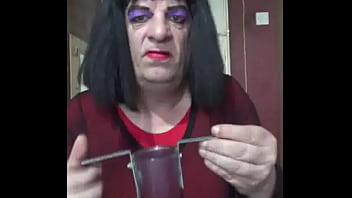 Preview 4 of Lesbian Mean Lezzis - bisexual crossdresser fills himself up part 1