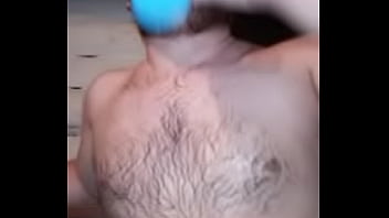 Preview 1 of Ekdum First Time Sex - Russian gay fucks his big tattooed ass and mouth hard with a huge black cock,  sits on a bottle,  masturbates and swallows fresh sperm,  licks a dildo after the ass - full uncut video from Russia.