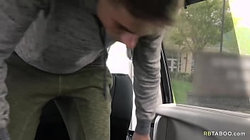 Preview 1 of Red Head Cam Girl - Fucking the stepson in the car - Bishop Angus,  Britain Westbury