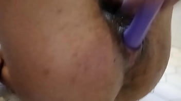 Preview 3 of Sass Banks Gym - Qeatpie : Dildo in the shower! Anal