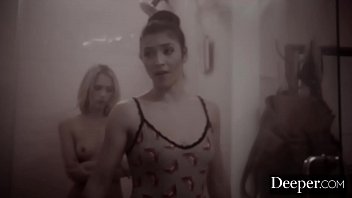 Preview 1 of Kristina Azeri Trans - Deeper. Petite ballerina Sky has intense sex with partner