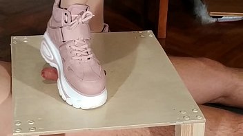 Preview 3 of Blonde Zinda - Domina cock stomping slave in pink boots (magyar al&aacute_z&aacute_s) pt2 HD