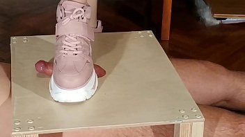 Preview 1 of Blonde Zinda - Domina cock stomping slave in pink boots (magyar al&aacute_z&aacute_s) pt2 HD