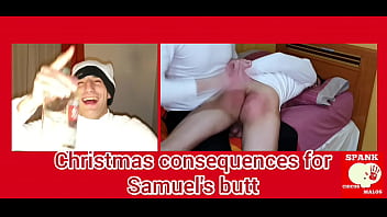 Preview 1 of Bra Panties Sleeping Girl - CHRISTMAS CONSEQUENCES FOR SAMUEL&#039_S BUTT