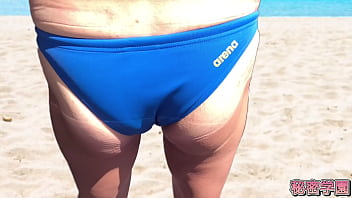 Preview 2 of Mescedes Carrera - Do you like cocks and buttocks sticking out of your swimsuit? ? Masturbation,  handjob,  ejaculation,  secret school