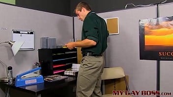 Preview 1 of Donna Lucia Fash Mistress Anal - Employee Austin Ried seduced by his gay boss Kirk Cummings