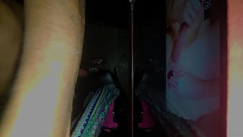 Preview 4 of Baretch Xxx - Sarah rubs her clitty at the adult bookstore before servicing men at the glory hole