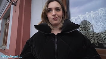 Preview 2 of Cfnm Porn 3gps - Public Agent Asks Myss Allessandra what is the Spanish word for Blowjob?