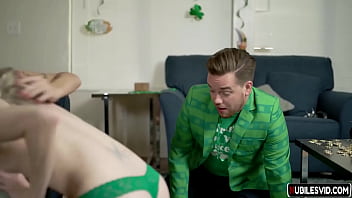 Preview 2 of Skinny Sluit - Angel Youngs,  Katie Monroe in Family Swap S2-E8 In St Patricks Day