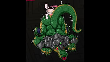 Preview 2 of Blonde Anal Latex - Gay Furry Porn Compilation (Crocodile Edition)
