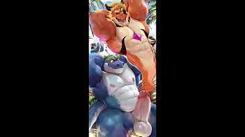 Preview 4 of Blonde Anal Latex - Gay Furry Porn Compilation (Crocodile Edition)
