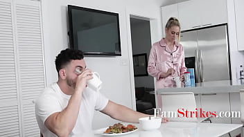 Preview 1 of Milk Bucket Blowjob - Dont you wanna see my boobs,  step son?