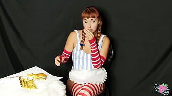 Preview 3 of Busty Showers Jerks Cums - Wendy Cosplay Wendys Mukbang