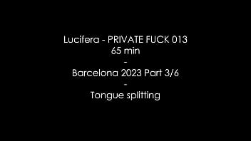 Preview 4 of Sinelion Sex - Lucifera Cris Angelo - Tongue splitting - Private Fuck 009 - Paris - Barcelona Part 3/6